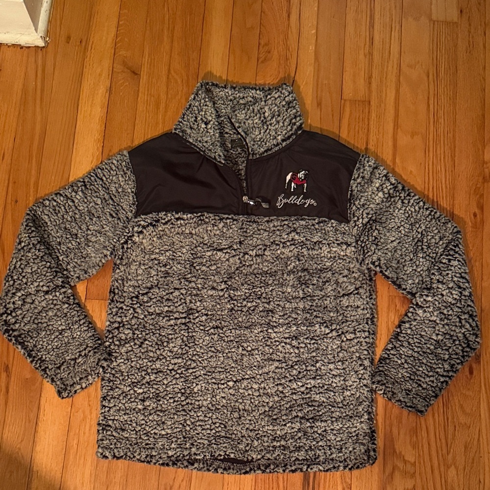 Cozy Black and Gray Sherpa Sweater